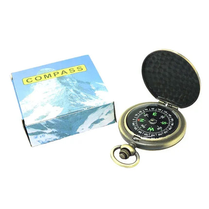 Nisa J35A Vintage Metal Flip Pocket Watch Compass-garmade.com