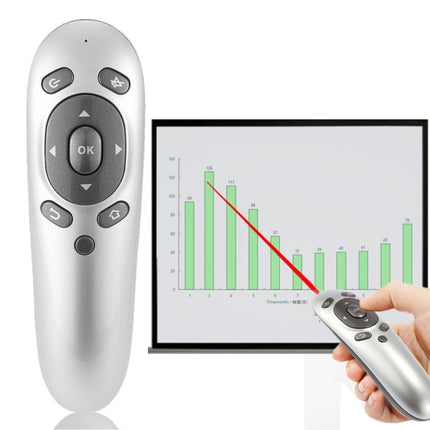 PR-07 2.4G Multifunctional 6-axis Gyro PC Wireless Presenter Remote Control PPT Presentation Air Mouse , Support Windows XP / Vista / Win7 / Win8 / Android 4.0 and Above Version , Effective Distance: 15m(Grey)-garmade.com