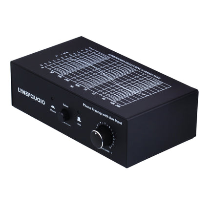 B855 LINEPAUDIO Phone Prephonograph Signal Amplifier with Auxiliary Input and Volume Control (Black)-garmade.com