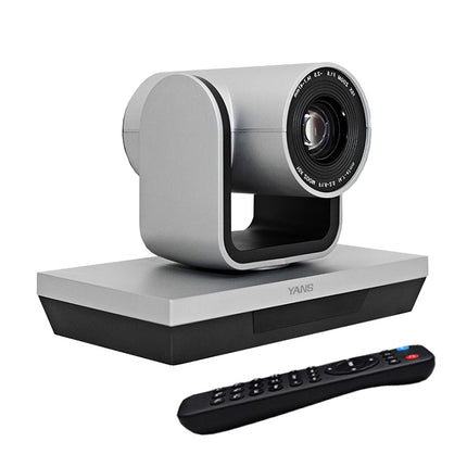 YANS YS-H23U USB HD 1080P 3X Zoom Wide-Angle Video Conference Camera with Remote Control, US Plug (Grey)-garmade.com