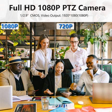 YANS YS-H23U USB HD 1080P 3X Zoom Wide-Angle Video Conference Camera with Remote Control, US Plug (Grey)-garmade.com