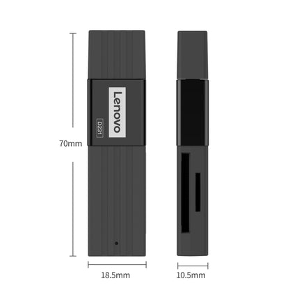 Original Lenovo D231 2 in 1 5Gbps USB 3.0 Card Reader (Black)-garmade.com