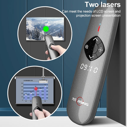 ASiNG A8 128GB Red Green Laser PPT Page Turning Pen Wireless Presenter-garmade.com