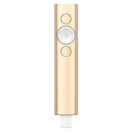 Logitech Spotlight 2.4Ghz USB Wireless Presenter PPT Remote Control Flip Pen (Gold)-garmade.com
