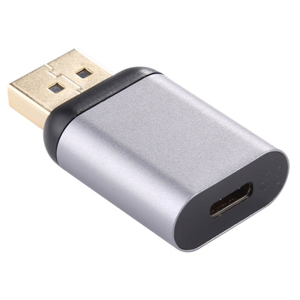 Type-C / USB-C Female to Big DP Male Aluminium Alloy Adapter (Silver)-garmade.com