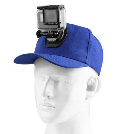 PULUZ Baseball Hat with J-Hook Buckle Mount & Screw for GoPro, DJI OSMO Action and Other Action Cameras(Blue)-garmade.com