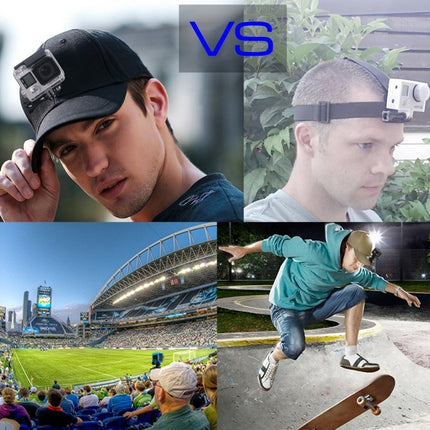 PULUZ Baseball Hat with J-Hook Buckle Mount & Screw for GoPro, DJI OSMO Action and Other Action Cameras(Blue)-garmade.com