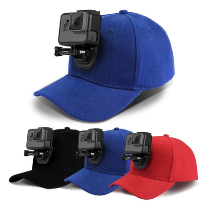 PULUZ Baseball Hat with J-Hook Buckle Mount & Screw for GoPro, DJI OSMO Action and Other Action Cameras(Red)-garmade.com