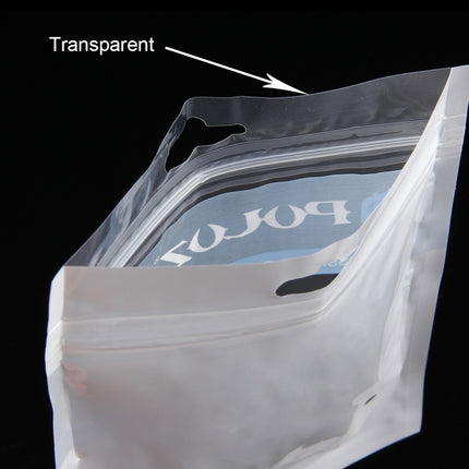 10 PCS PULUZ 25.8cm x 18cm Hang Hole Clear Front White Pearl Jewelry Zip Lock Packaging Bag (Size: L)-garmade.com