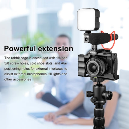 PULUZ Video Camera Cage Stabilizer with Handle for Canon EOS M50(Black)-garmade.com
