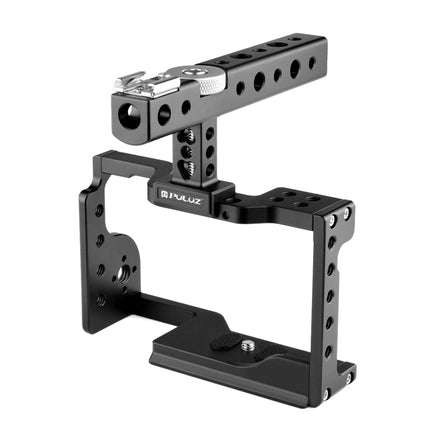 PULUZ Video Camera Cage Stabilizer with Handle for Sony A6600 / ILCE-6600(Black)-garmade.com