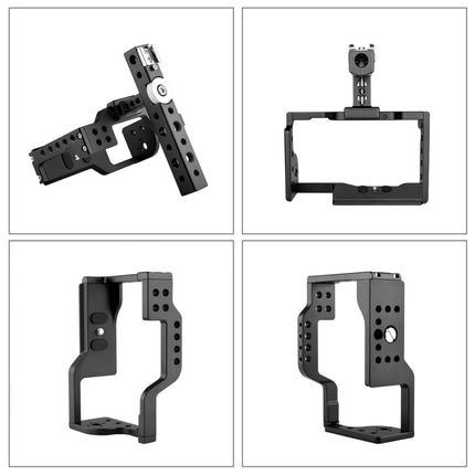 PULUZ Video Camera Cage Stabilizer with Handle for Sony A6600 / ILCE-6600(Black)-garmade.com