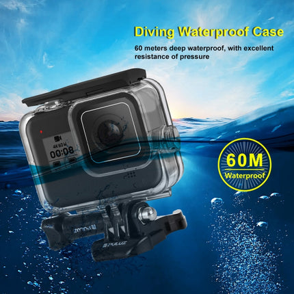 PULUZ 60m Underwater Depth Diving Case Waterproof Camera Housing for GoPro HERO8 Black-garmade.com