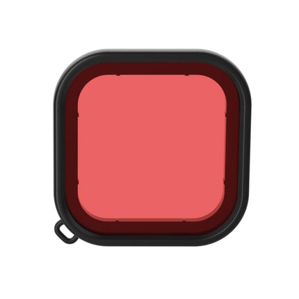 PULUZ Square Housing Diving Color Lens Filter for GoPro HERO8 Black(Red)-garmade.com
