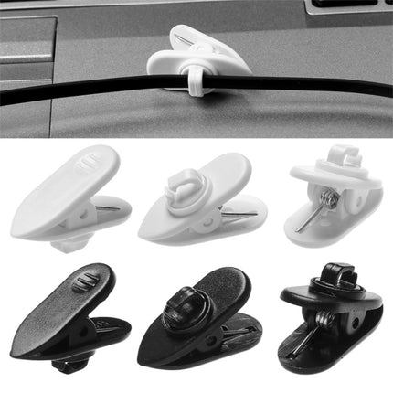 1000pcs Rotary Headphone Cable Clip Clamp Holder Mount Collar Clothes(White)-garmade.com