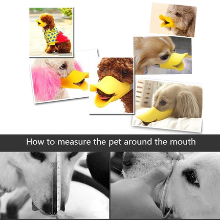 Cute Duck Mouth Shape Silicone Muzzle for Pet Dog, Size: S(Coffee)-garmade.com