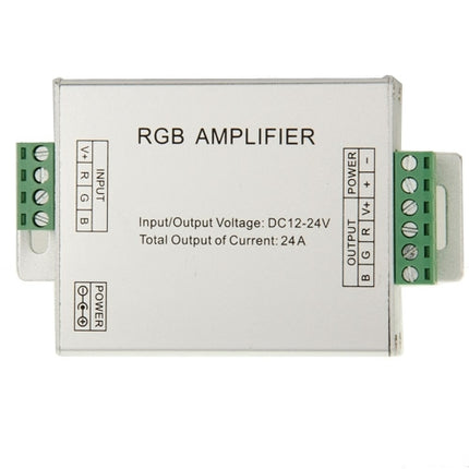 24A RGB Amplifier for LED Light, DC 12V-24V Input(Silver)-garmade.com