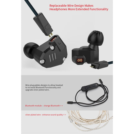 KZ ZS6 3.5mm Plug Hanging Ear Sports Design In-Ear Style Wire Control Earphone, Cable Length: 1.2m (Green)-garmade.com