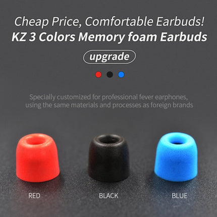 KZ 6 PCS Sound Insulation Noise Cancelling Memory Foam Earbuds Kit for All In-ear Earphone, Size: L & M & S(Blue)-garmade.com