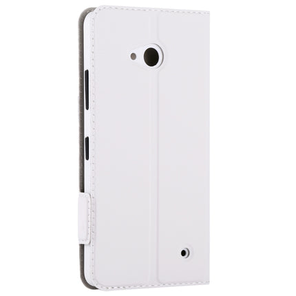 For Microsoft Lumia 640 Horizontal Flip Leather Case with Card Slot + Back Cover(White)-garmade.com