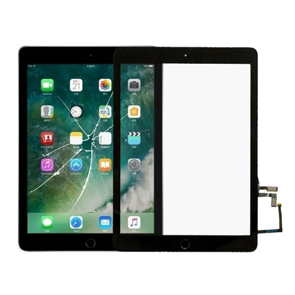Touch Panel with Home Key Flex Cable for iPad 5 9.7 inch 2017 A1822 A1823(Black)-garmade.com
