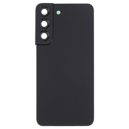 For Samsung Galaxy S22 5G SM-S901B Battery Back Cover with Camera Lens Cover (Black)-garmade.com