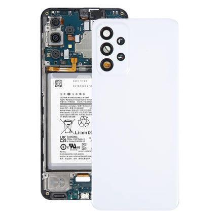 For Samsung Galaxy A23 5G SM-A236A Original Battery Back Cover with Camera Lens Cover(White)-garmade.com