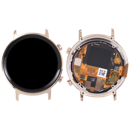 Original LCD Screen and Digitizer Full Assembly With Frame for Huawei Watch GT 2 42mm(Gold)-garmade.com