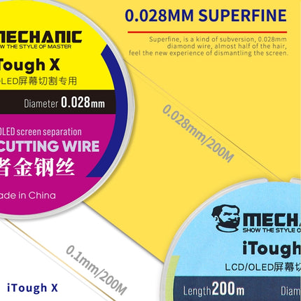 MECHANIC iTough X 200M 0.028MM LCD OLED Screen Cutting Wire-garmade.com
