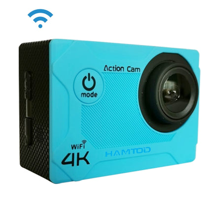 HAMTOD S9 UHD 4K WiFi Sport Camera with Waterproof Case, Generalplus 4247, 2.0 inch LCD Screen, 170 Degree Wide Angle Lens (Blue)-garmade.com