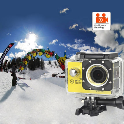 H16 1080P Portable WiFi Waterproof Sport Camera, 2.0 inch Screen, Generalplus 4248, 170 A+ Degrees Wide Angle Lens, Support TF Card(White)-garmade.com