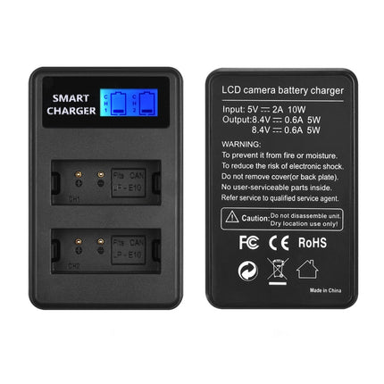 For Canon LP-E10 Smart LCD Display USB Dual-Channel Charger-garmade.com