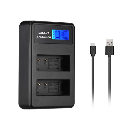 For Canon LP-E10 Smart LCD Display USB Dual-Channel Charger-garmade.com