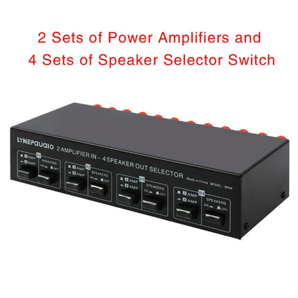 2-in 4-out Power Amplifier Speaker Switcher Splitter Comparator 300W Per Channel Without Loss Of Sound Quality-garmade.com