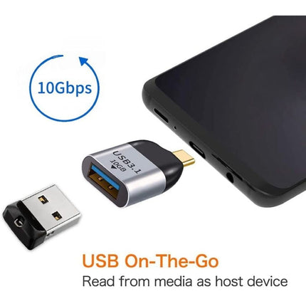 USB 3.0 Type A Female to USB 3.1 Type C Male Host OTG Data 10Gbps Adapter for Laptop & Phone-garmade.com