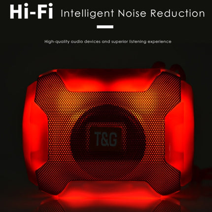 T&G TG162 LED Stereo Portable Bluetooth Speaker Mini Wireless Speaker Subwoofer(Black)-garmade.com