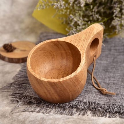 Hand Made Wood Tableware Green Wooden Cup, Capacity:101-200ml(Single Hole)-garmade.com