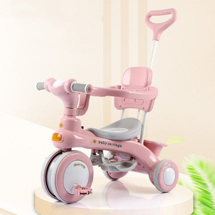 Children Tricycle Bicycle Outdoor Stroller(Pink)-garmade.com