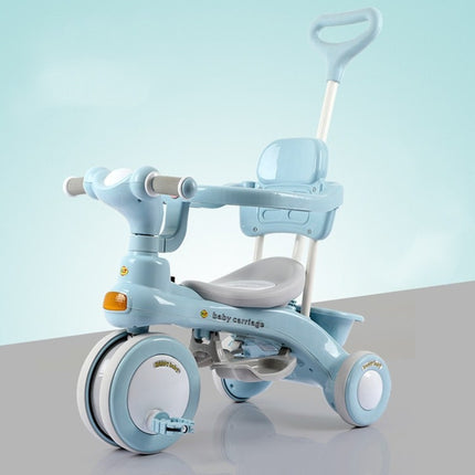 Children Tricycle Bicycle Outdoor Stroller(Blue)-garmade.com