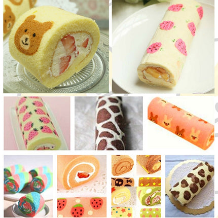 2 PCS Non-stick Cake Pad Swiss Roll Pad Baking Tools For Cakes Silicone Mat(Red)-garmade.com