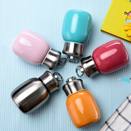 Mini Cute Coffee Vacuum Flasks Thermos Stainless Steel Cup Travel Drink Water Bottle Thermoses Mugs 200ML(Orange)-garmade.com