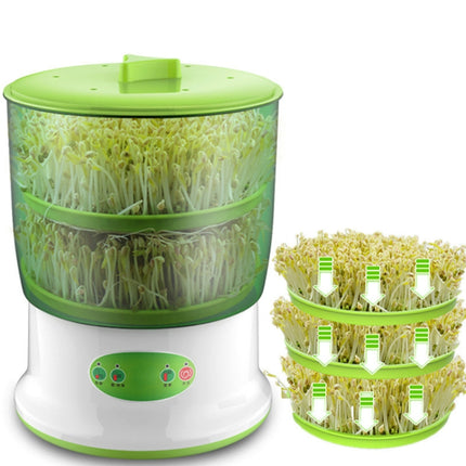 Intelligent Bean Sprouts Maker Household Upgrade Large Capacity Thermostat Green Seeds Growing Automatic Sprout Machine Two layers-garmade.com
