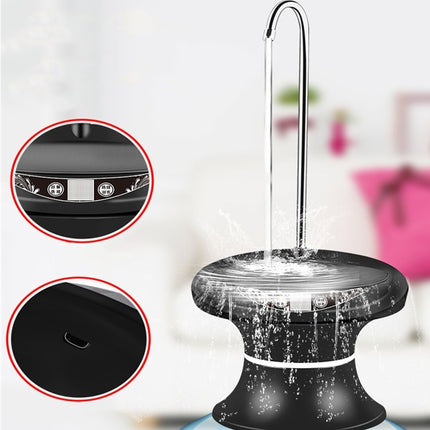 Tray Bucket Water Pump USB Rechargeable Wireless Electric Mineral Water Bucket Automatic Water Dispenser(Black)-garmade.com