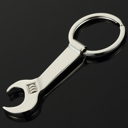 2 PCS Simulation Personality Wrench Bottle Opener Metal Keychain Car Pendant-garmade.com