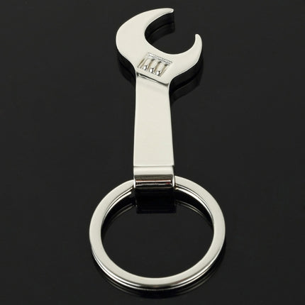 2 PCS Simulation Personality Wrench Bottle Opener Metal Keychain Car Pendant-garmade.com