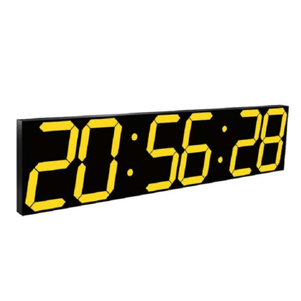 Multifunctional LED Wall Clock Creative Digital Clock US Plug, Style:Sealed Box Remote Control(Gold Font)-garmade.com