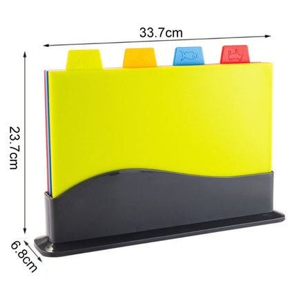 4 in 1 Classified Cutting Board Multifunctional Household Plastic Fruit Cutting Board Set, Style:Square-garmade.com