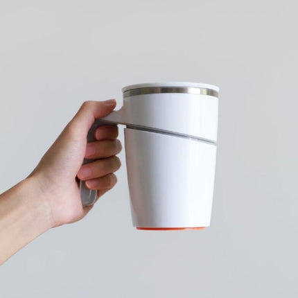 Creative Suction Cup Does not Pour Cup Office Mug(White)-garmade.com