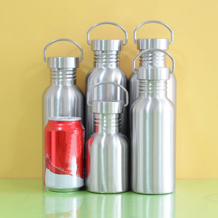 2 PCS Stainless Steel Water Bottle Leak-proof Jar Sports Flask for Biking Camping Hiking Travel Outdoor, Capacity:600ml-garmade.com