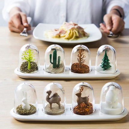 4 in 1 Kitchen Animals Cartoon Shape Seasoning Bottle Set-garmade.com